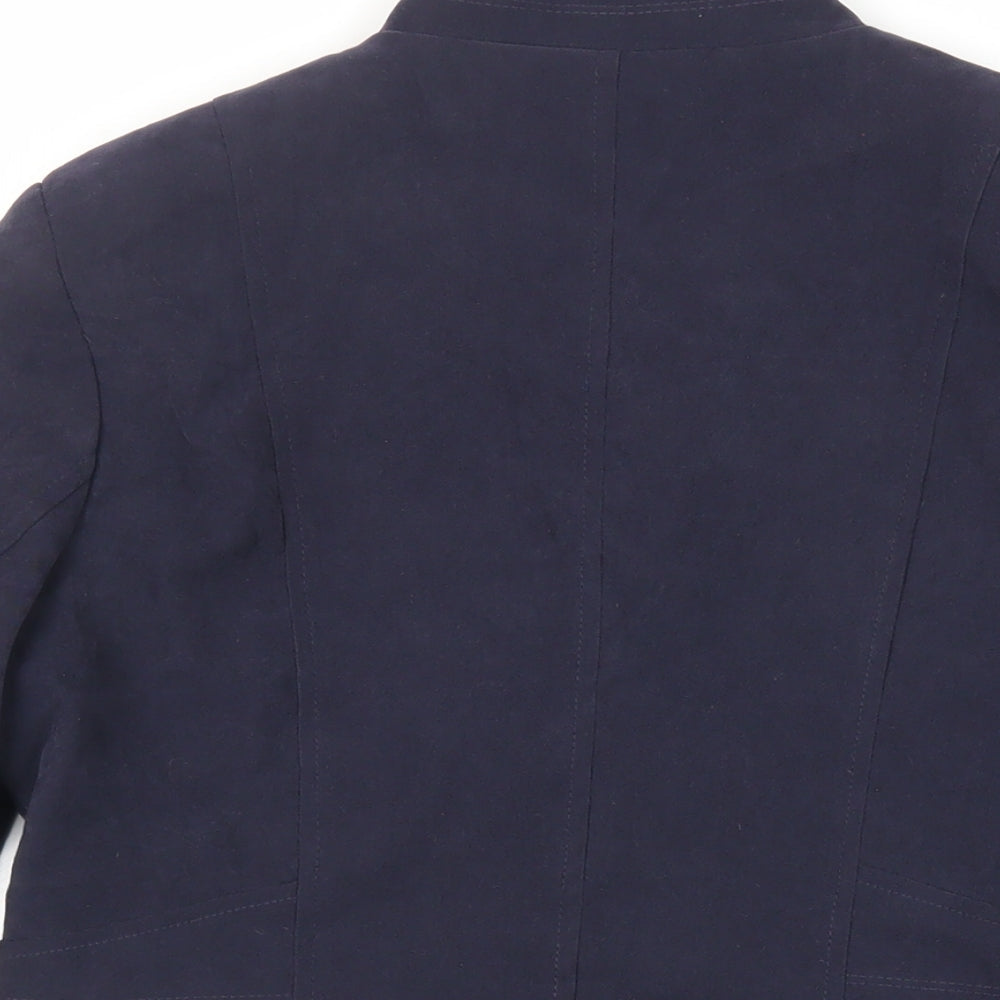 Alexara Womens Blue Jacket Size 12 Zip