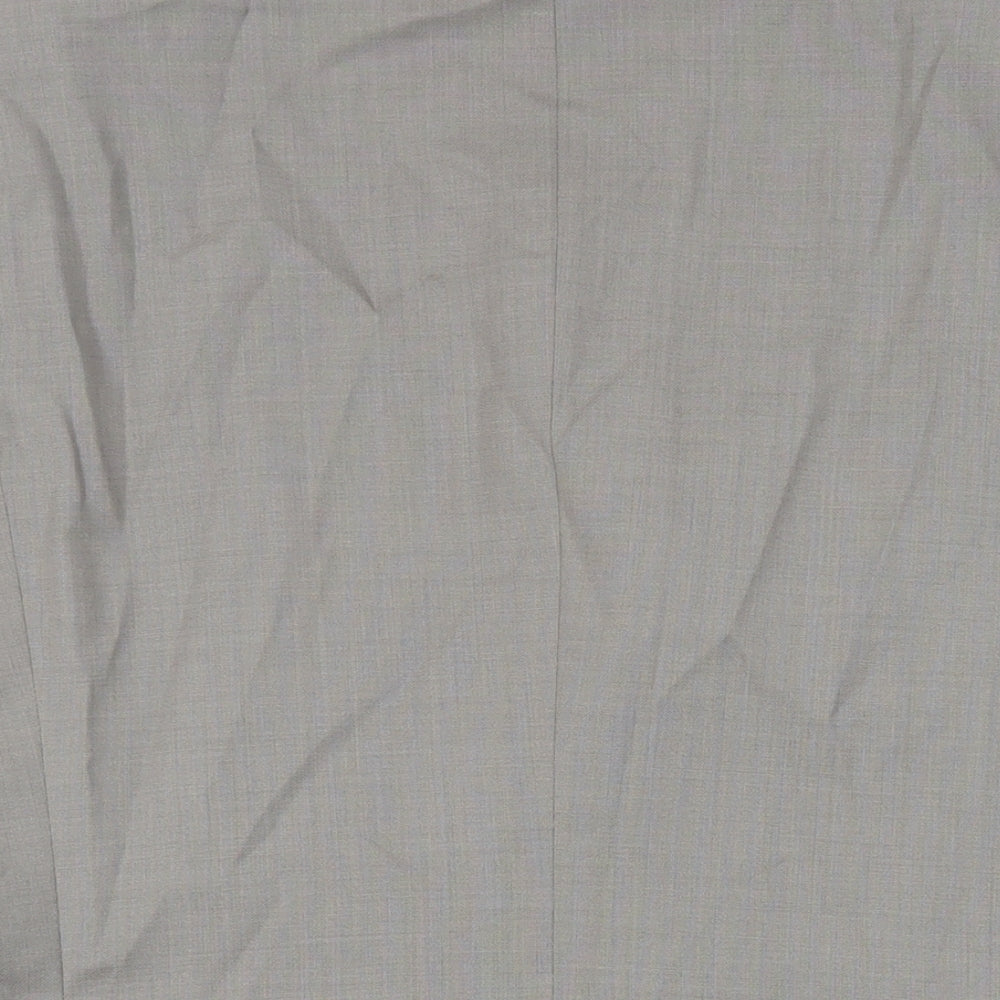 Burton Mens Grey Wool Jacket Suit Jacket Size 40 Regular