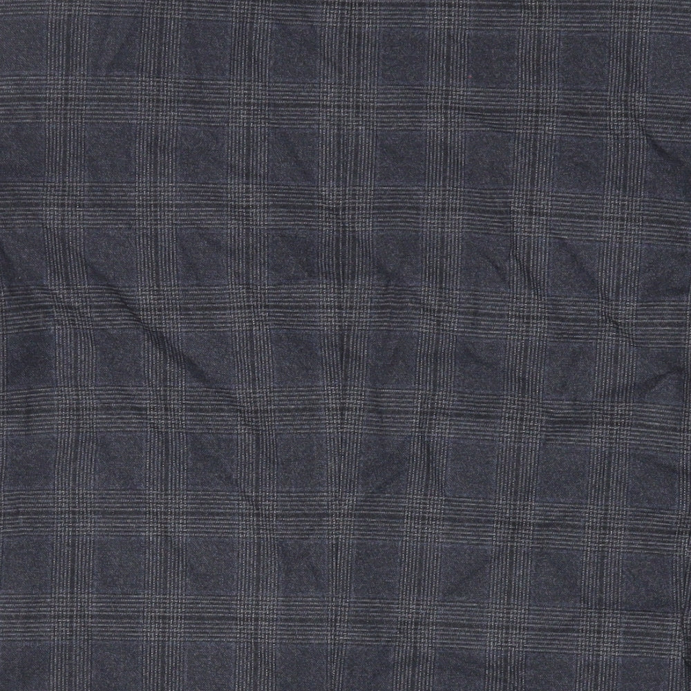 Marks & Spencer Mens Blue Plaid Polyester Jacket Suit Jacket Size 40 Regular