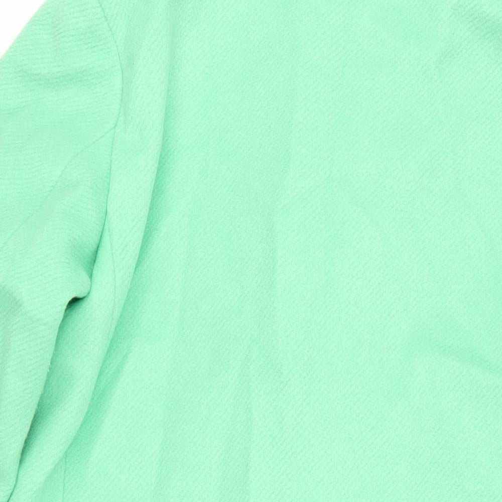 Marks & Spencer Womens Green Overcoat Coat Size 14 Button