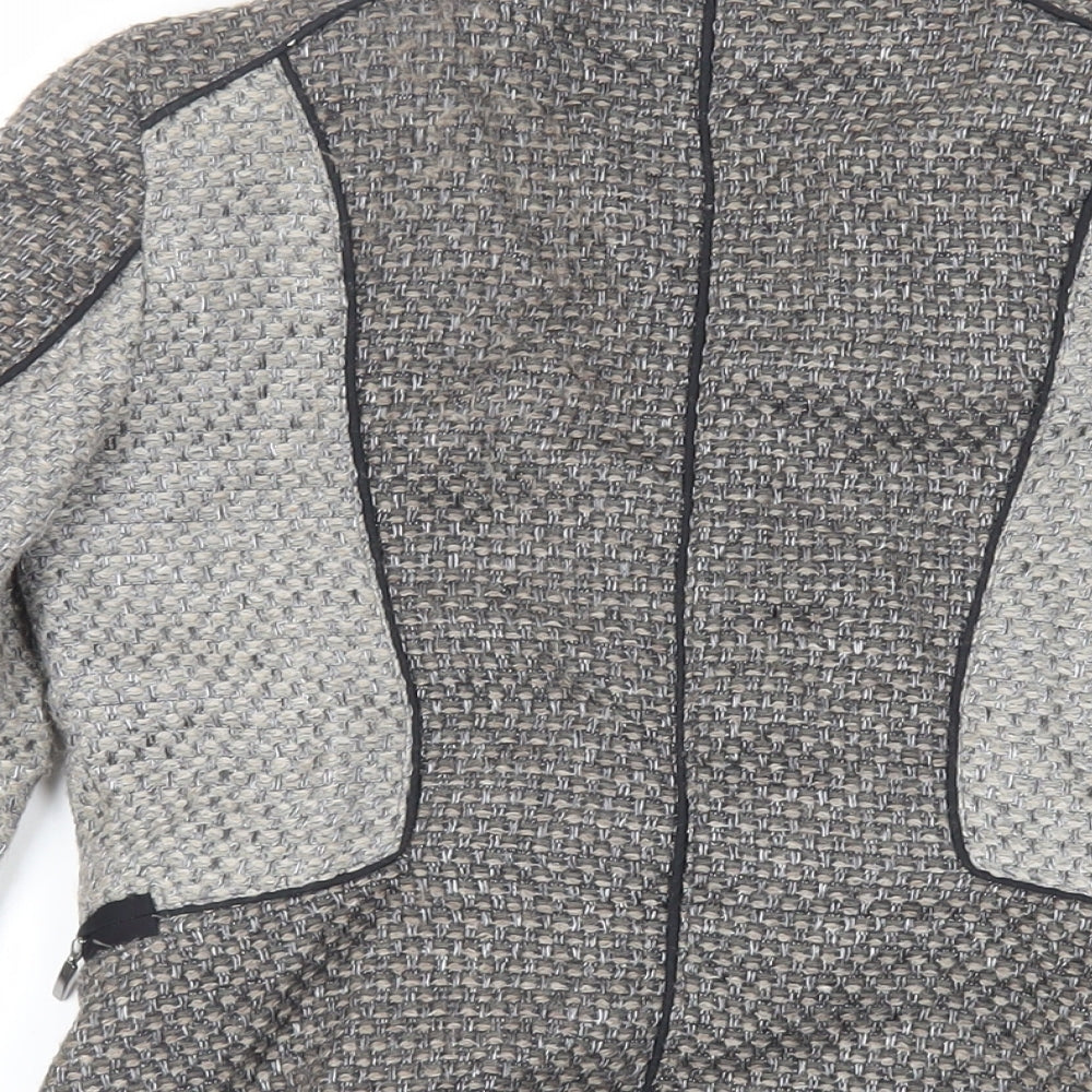 Zara Womens Grey Jacket Blazer Size XS Zip