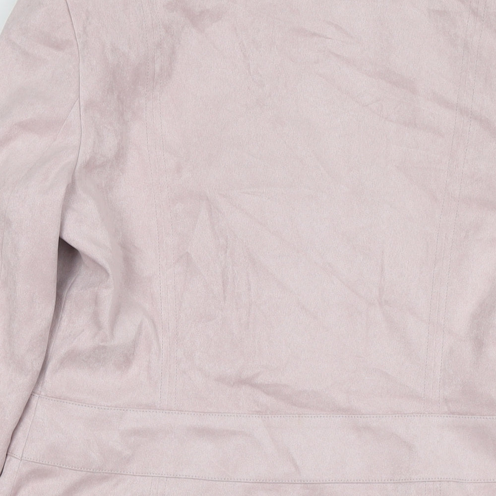 NEXT Womens Pink Pea Coat Coat Size 14 Button