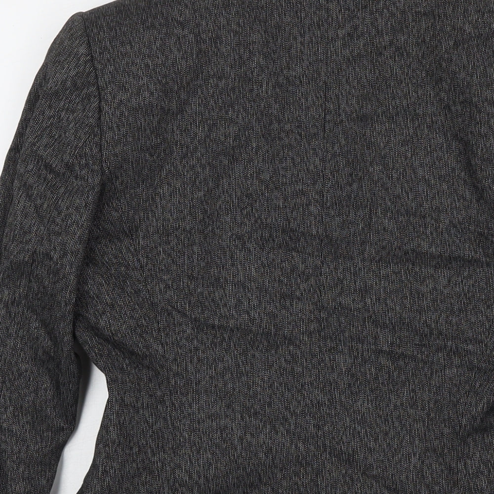 Zara Womens Grey Jacket Blazer Size M Button