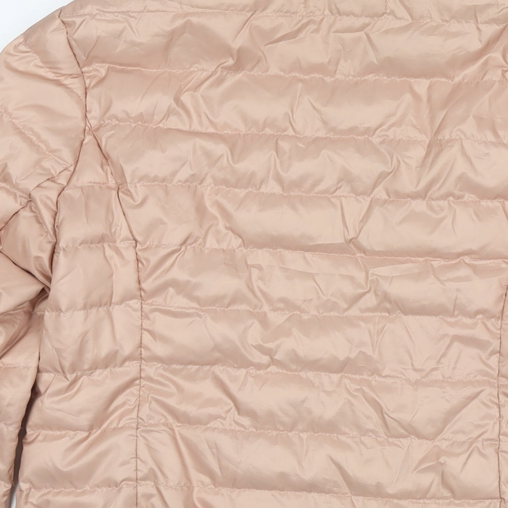 Easy Wear Womens Beige Puffer Jacket Jacket Size S Zip