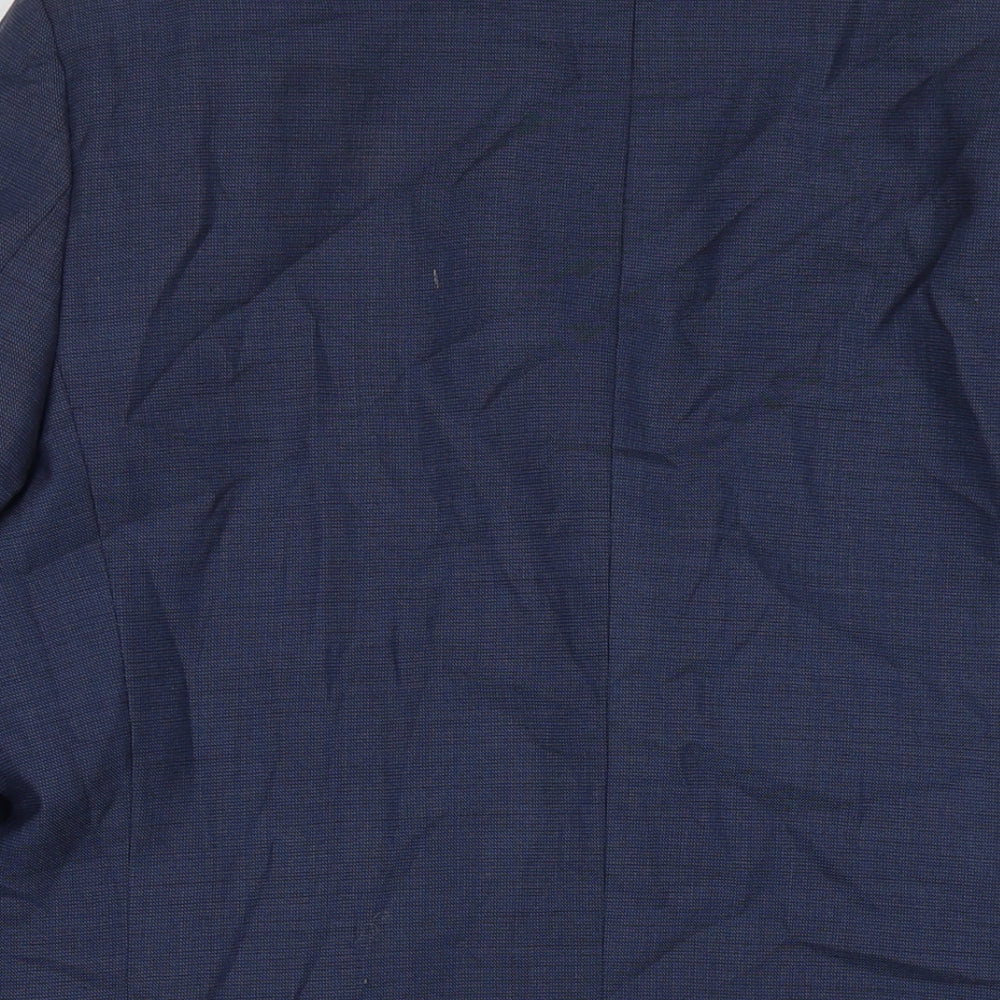 Marks & Spencer Mens Blue Wool Jacket Suit Jacket Size 40 Regular