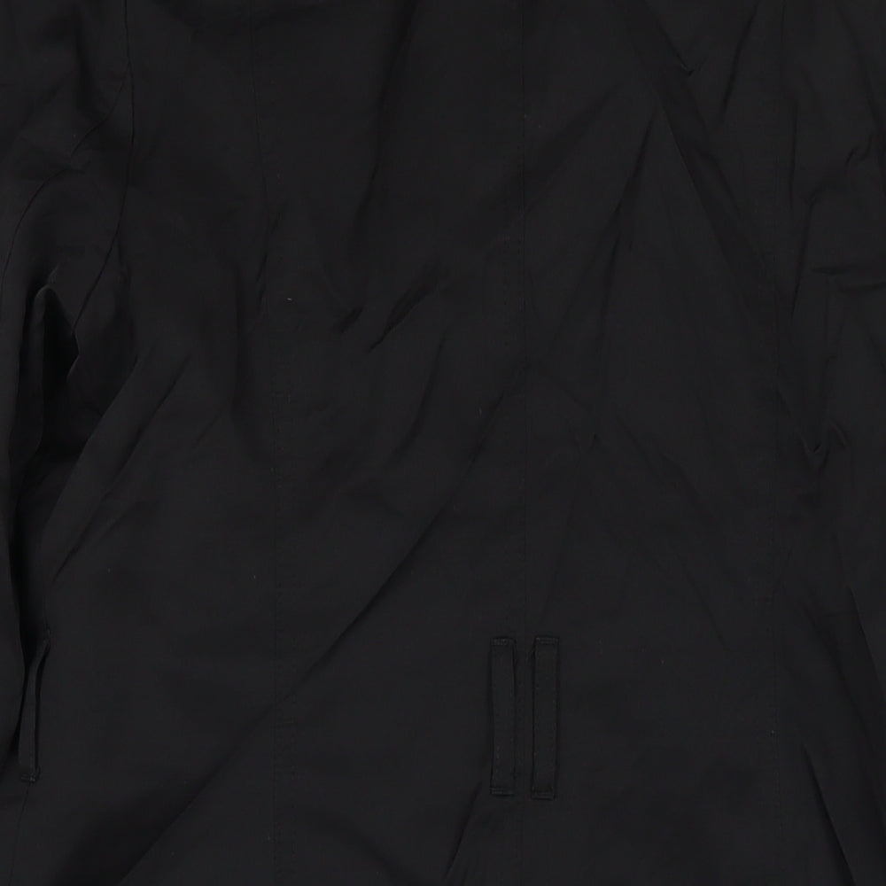 Debenhams Womens Black Trench Coat Coat Size 14 Zip