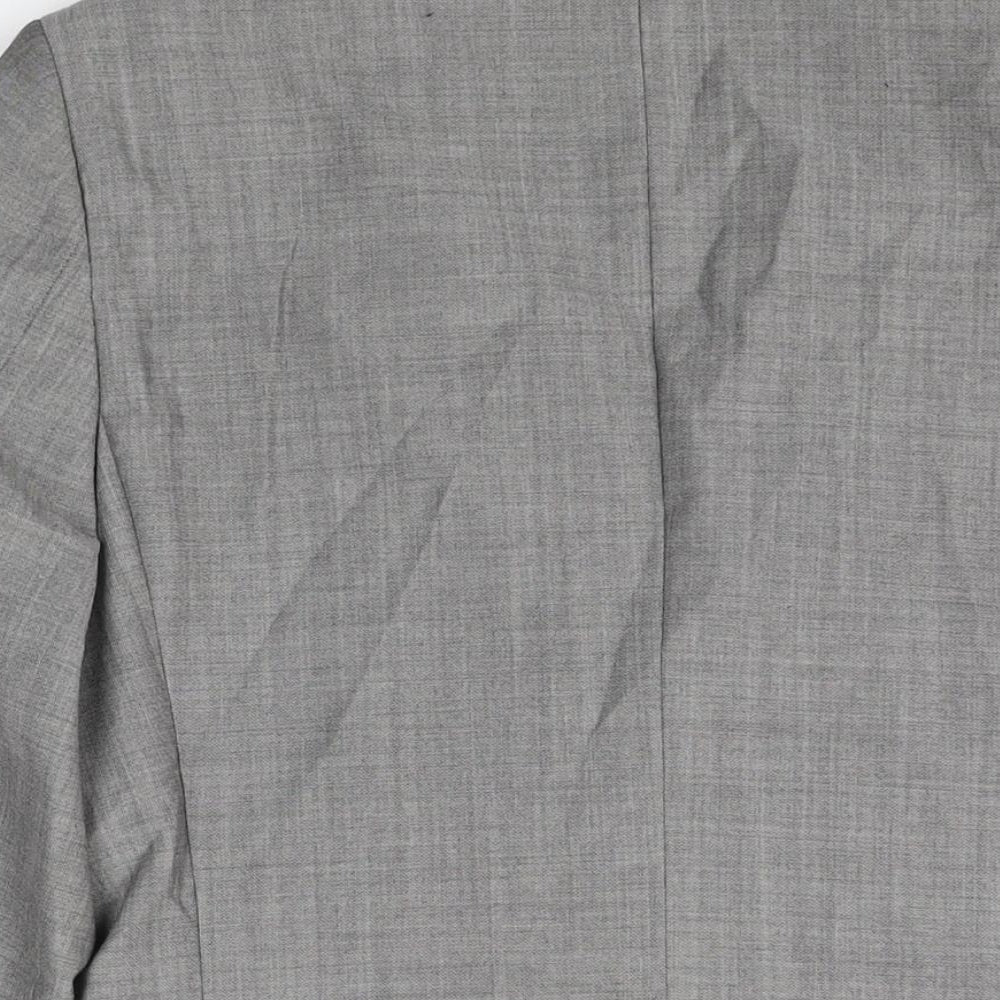 Topman Mens Grey Wool Jacket Suit Jacket Size 36 Regular