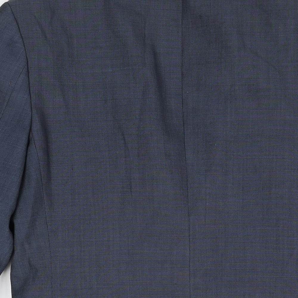 Topman Mens Blue Wool Jacket Suit Jacket Size 36 Regular