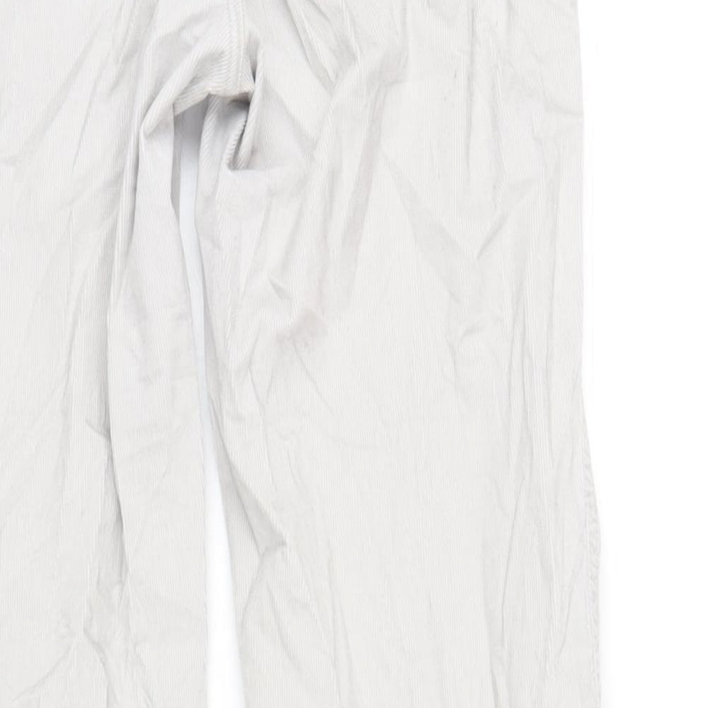 Gap Womens Grey Cotton Trousers Size 6 L30 in Regular Zip