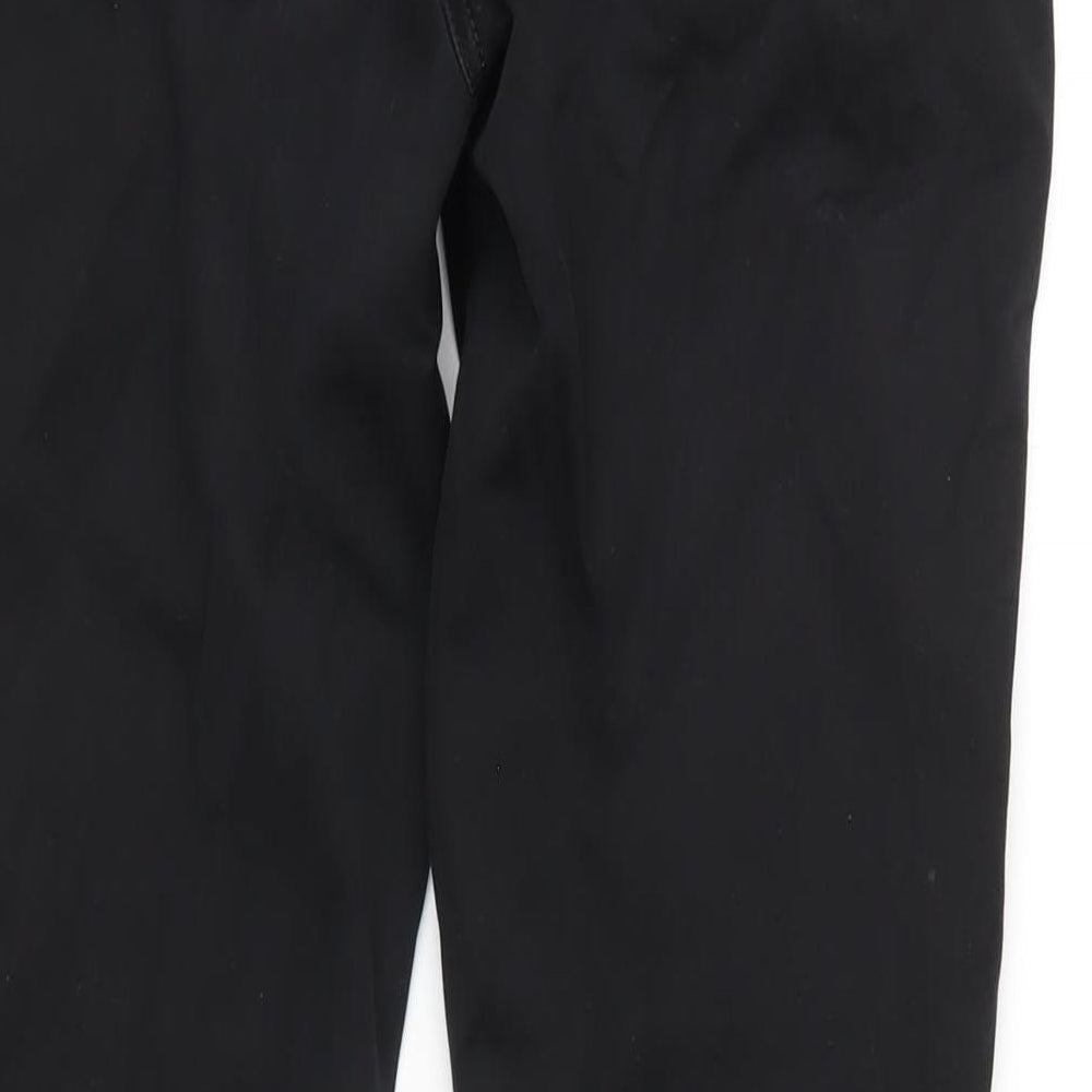 Next Womens Black Cotton Skinny Jeans Size 12 L32 in Regular Zip