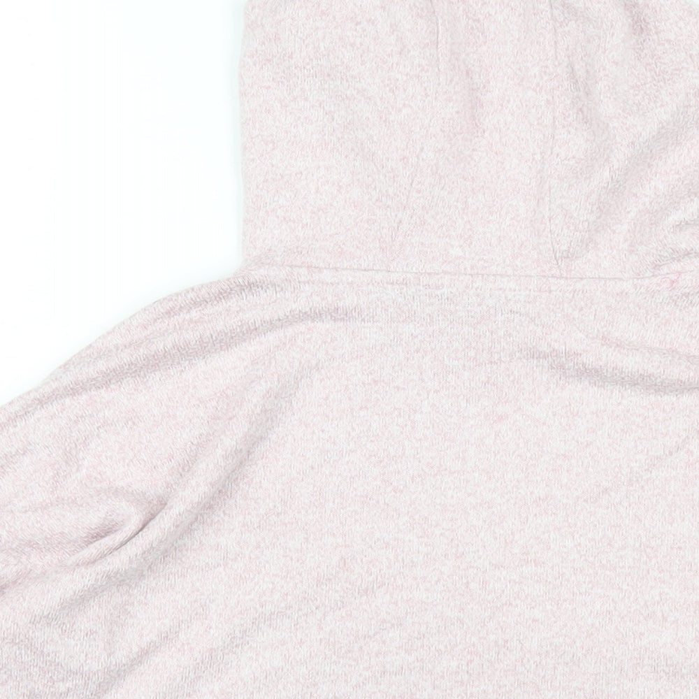 Marks & Spencer Girls Pink Vinyl Pullover Hoodie Size 10-11 Years Pullover