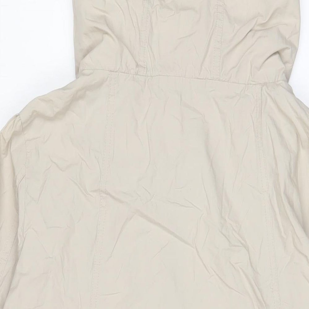 New Look Womens Beige Jacket Size 16 Zip - Zip Pockets