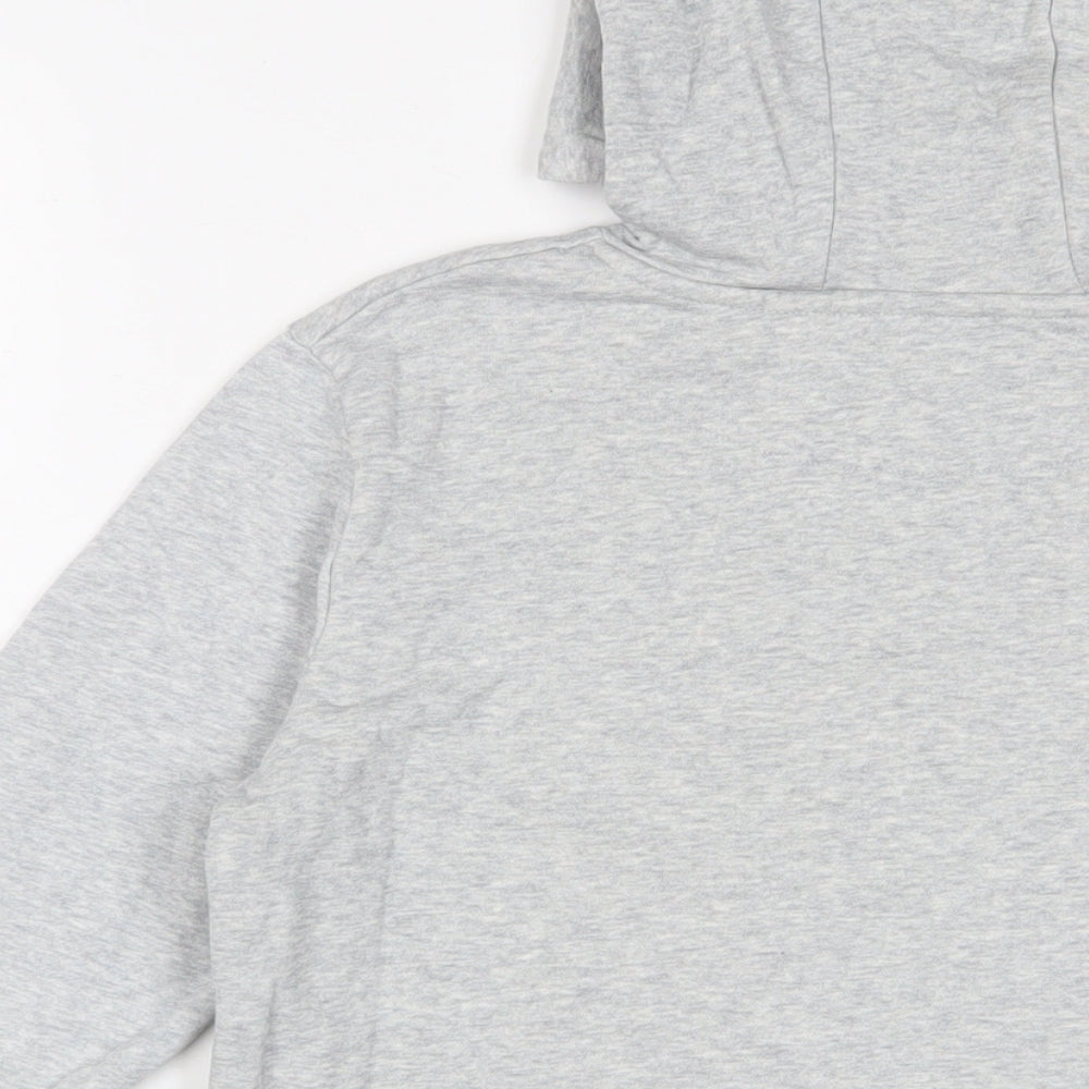 Marks & Spencer Boys Grey Cotton Pullover Hoodie Size 10-11 Years Pullover
