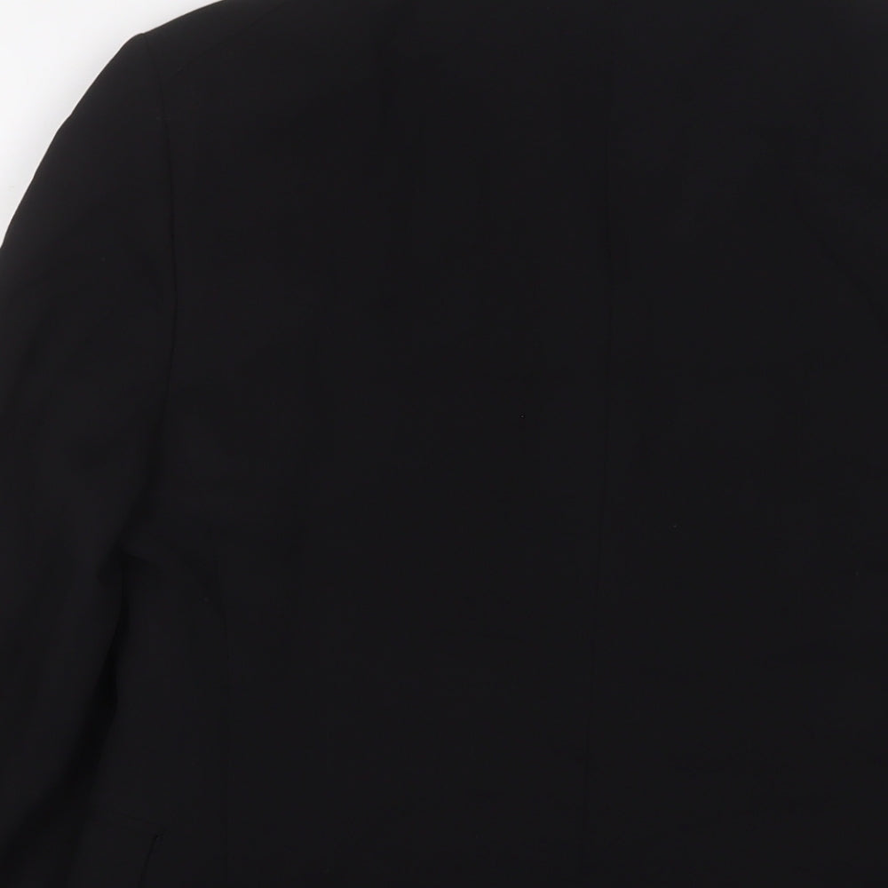 Costume National Womens Black Jacket Blazer Size 16 Button