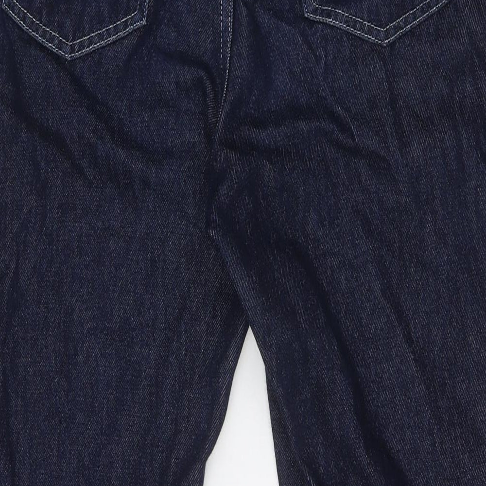 NA-KD Womens Blue Cotton Straight Jeans Size 10 L31 in Regular Button