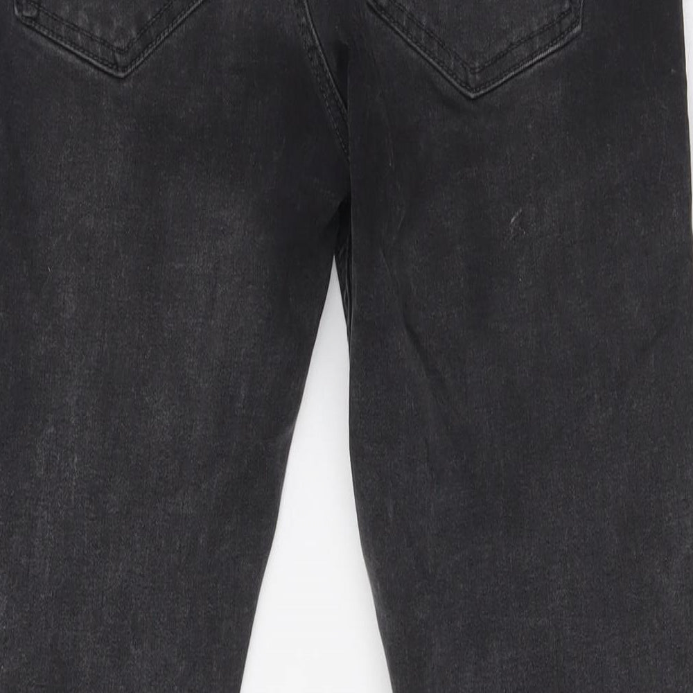 Next Mens Grey Cotton Skinny Jeans Size 30 in L33 in Regular Zip