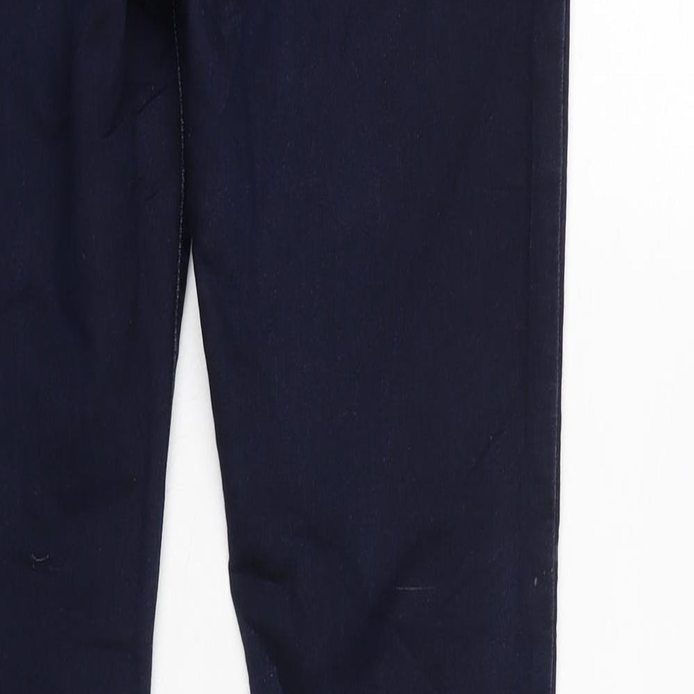 Marks & Spencer Womens Blue Cotton Blend Straight Jeans Size 10 L28 in Regular Zip