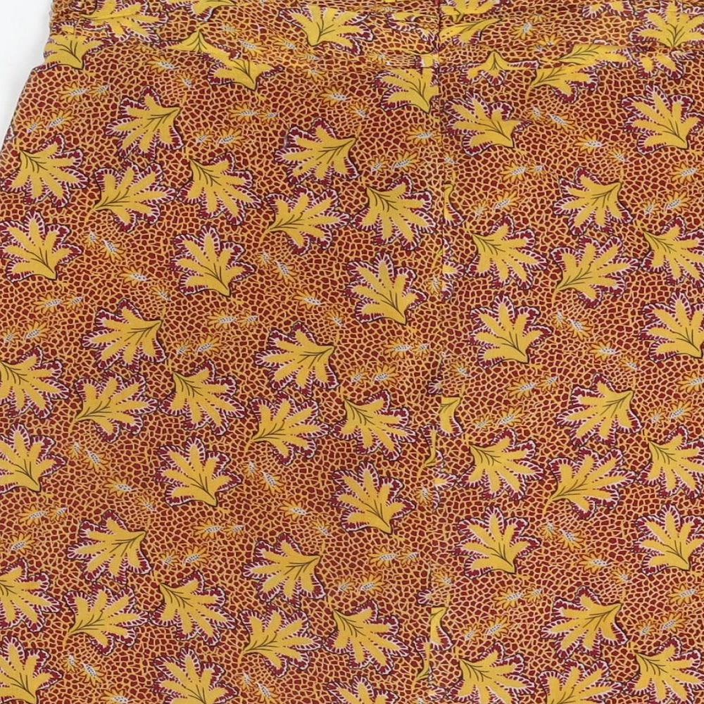 Sfera Womens Multicoloured Floral Polyester Mini Skirt Size M Zip