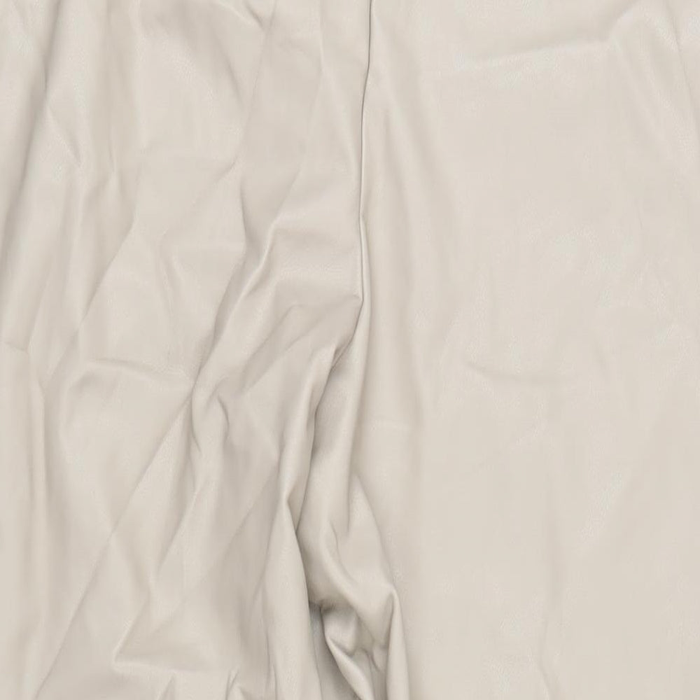 In the Style Womens Brown Polyurethane Trousers Size 39 in L28 in Regular Zip