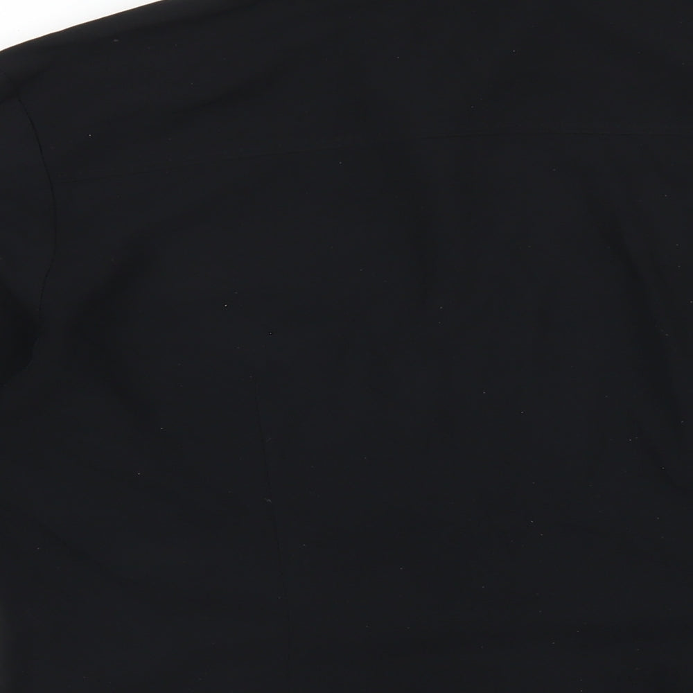 NEXT Womens Black Polyester Basic Button-Up Size 14 Collared