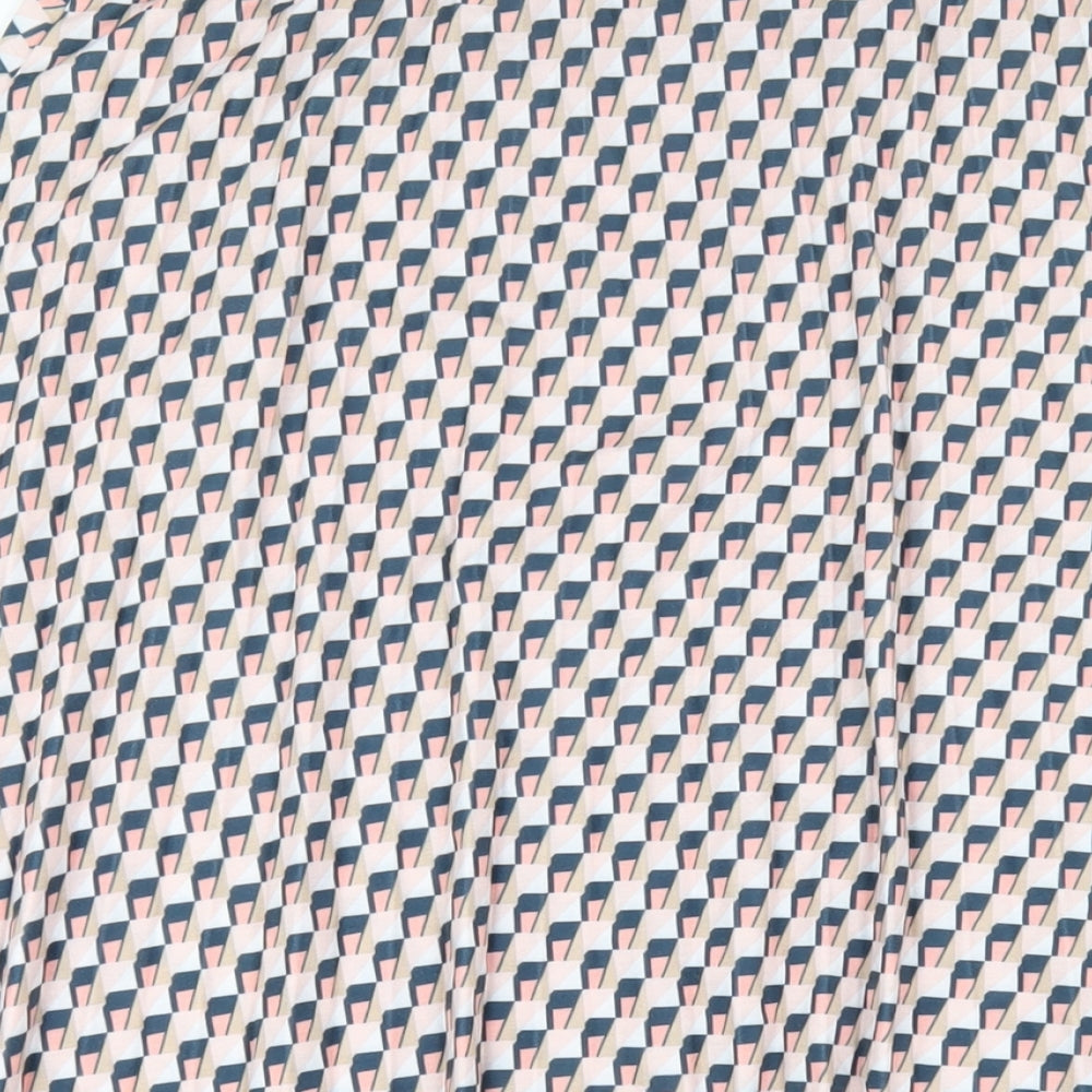Marks & Spencer Womens Multicoloured Geometric Polyester A-Line Skirt Size 18