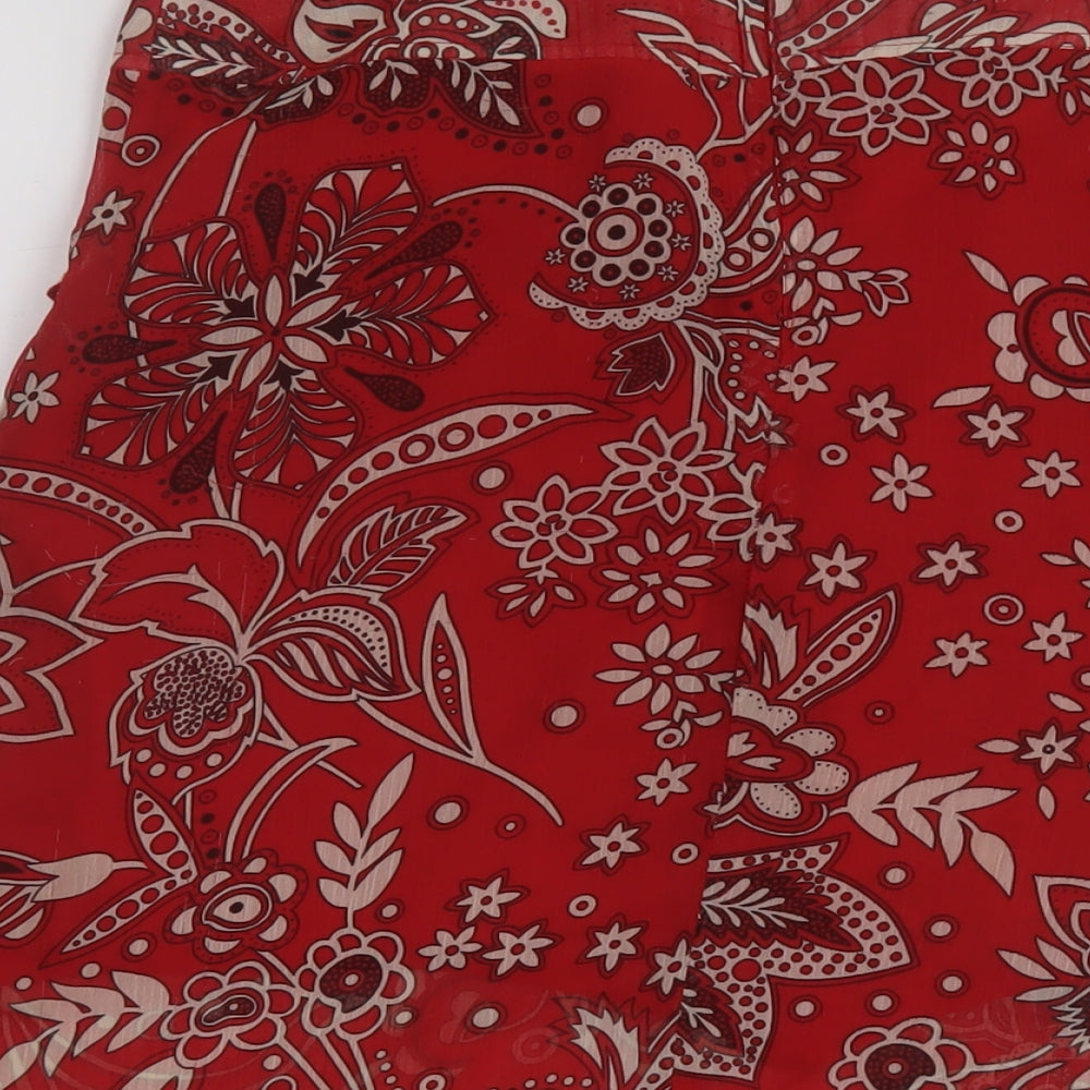 Equation Womens Red Geometric Polyester A-Line Skirt Size 10 Zip
