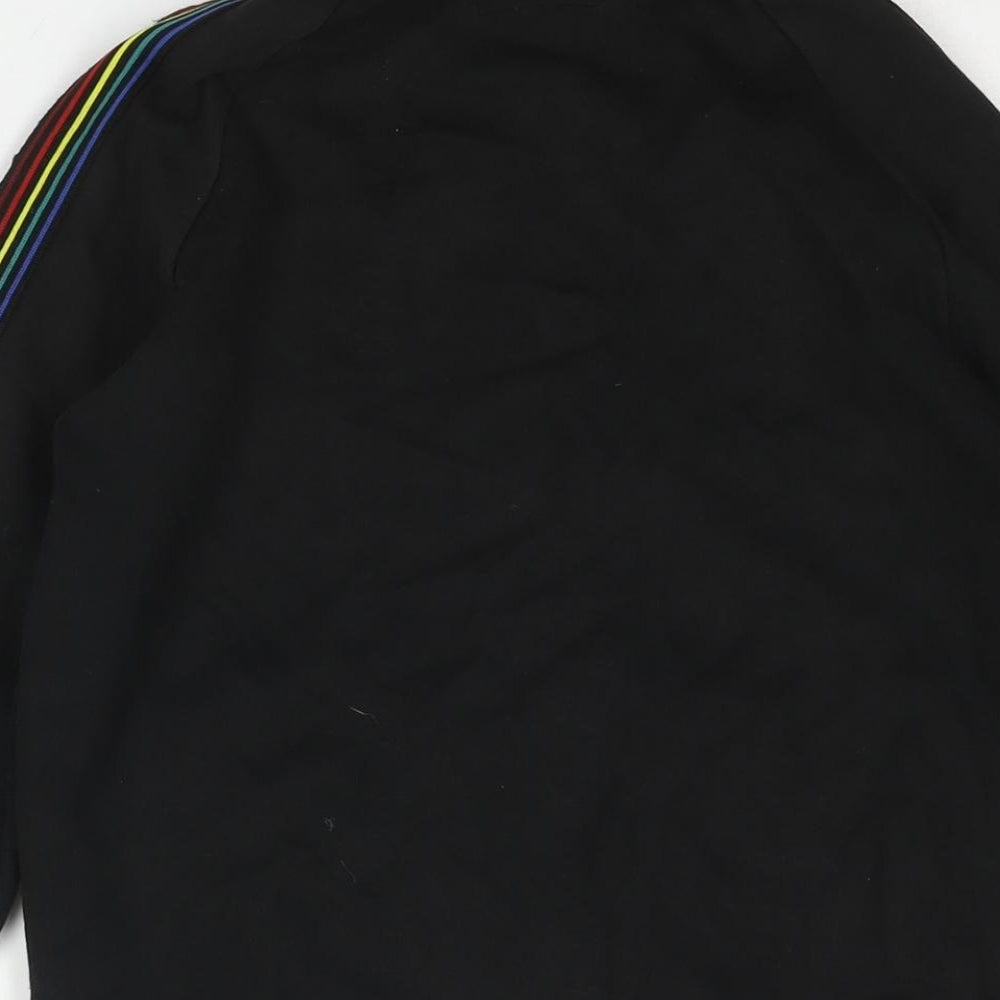 Next Boys Black Jacket Size 10 Years Zip - Taped Sleeves