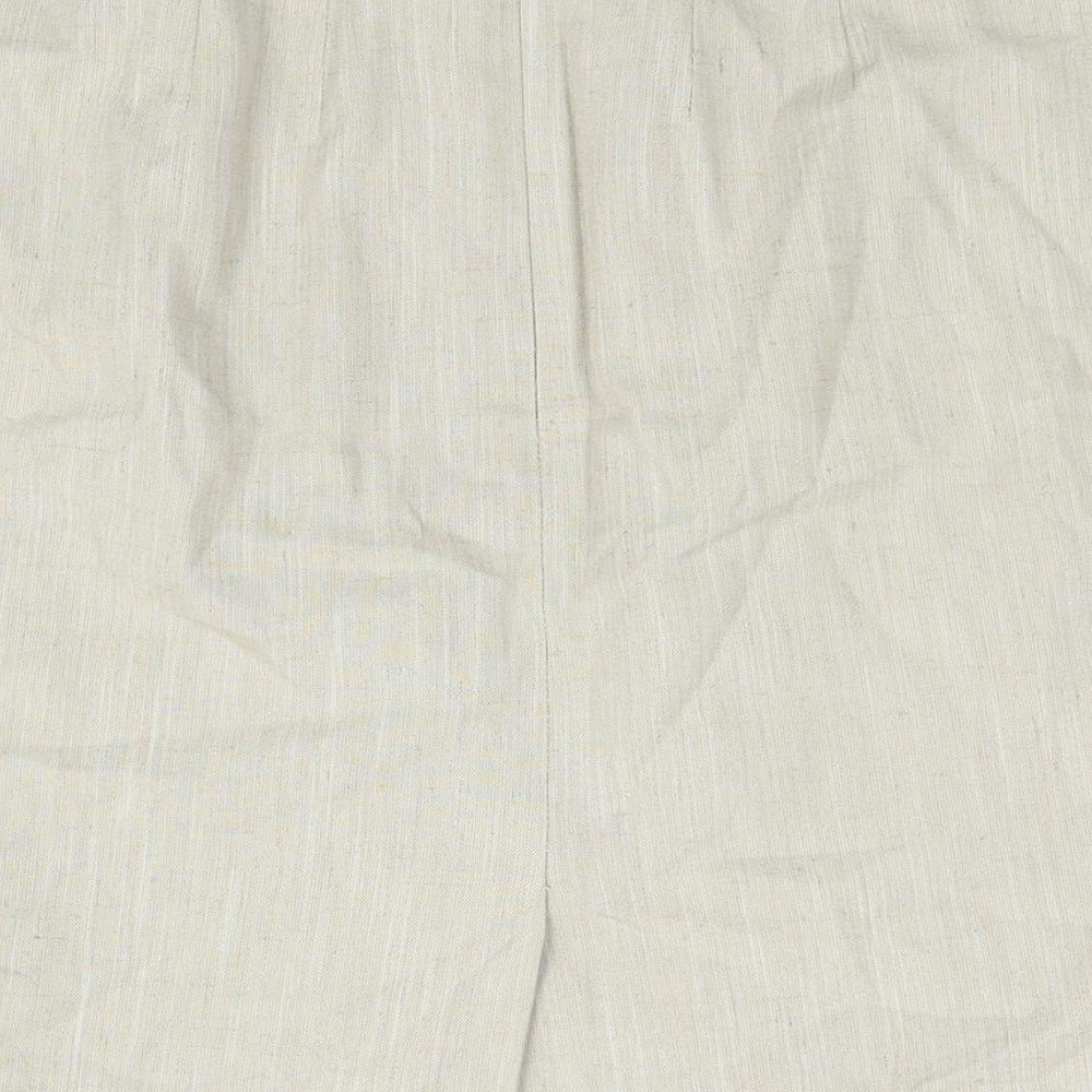 St Michael Womens Beige Polyester Straight & Pencil Skirt Size 10 Zip