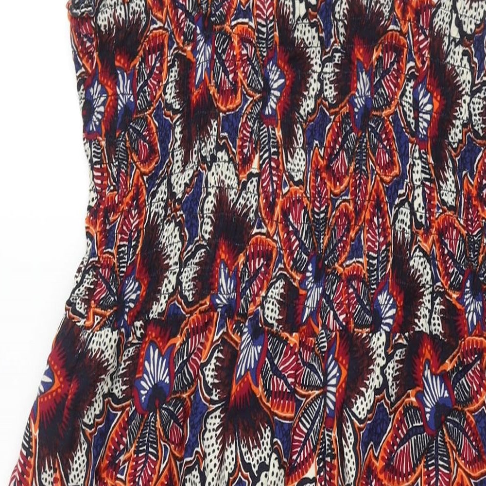 Marks & Spencer Womens Multicoloured Geometric Polyester Shift Size L Square Neck Tie