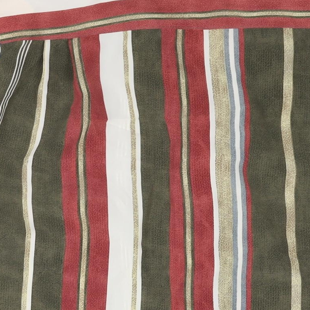 Christian Marcus Womens Multicoloured Striped Polyester Basic Button-Up Size 20 Collared - Vintage Shoulder Pads