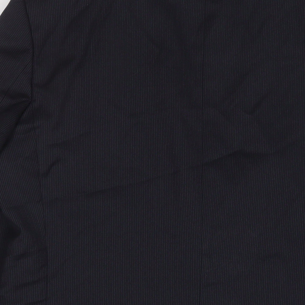 Karl Jackson Mens Blue Striped Polyester Jacket Suit Jacket Size 40 Regular