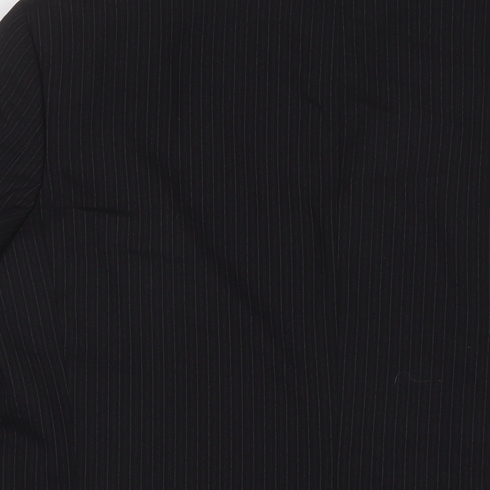 NEXT Mens Black Striped Wool Jacket Suit Jacket Size 40 Regular