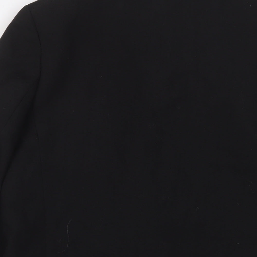 St Michael Womens Black Jacket Blazer Size 12 Button