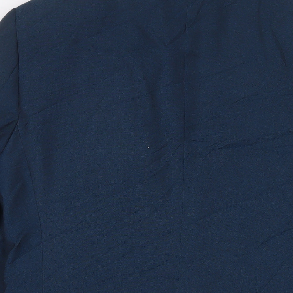 SixSixFive Mens Blue Polyester Jacket Suit Jacket Size 40 Regular