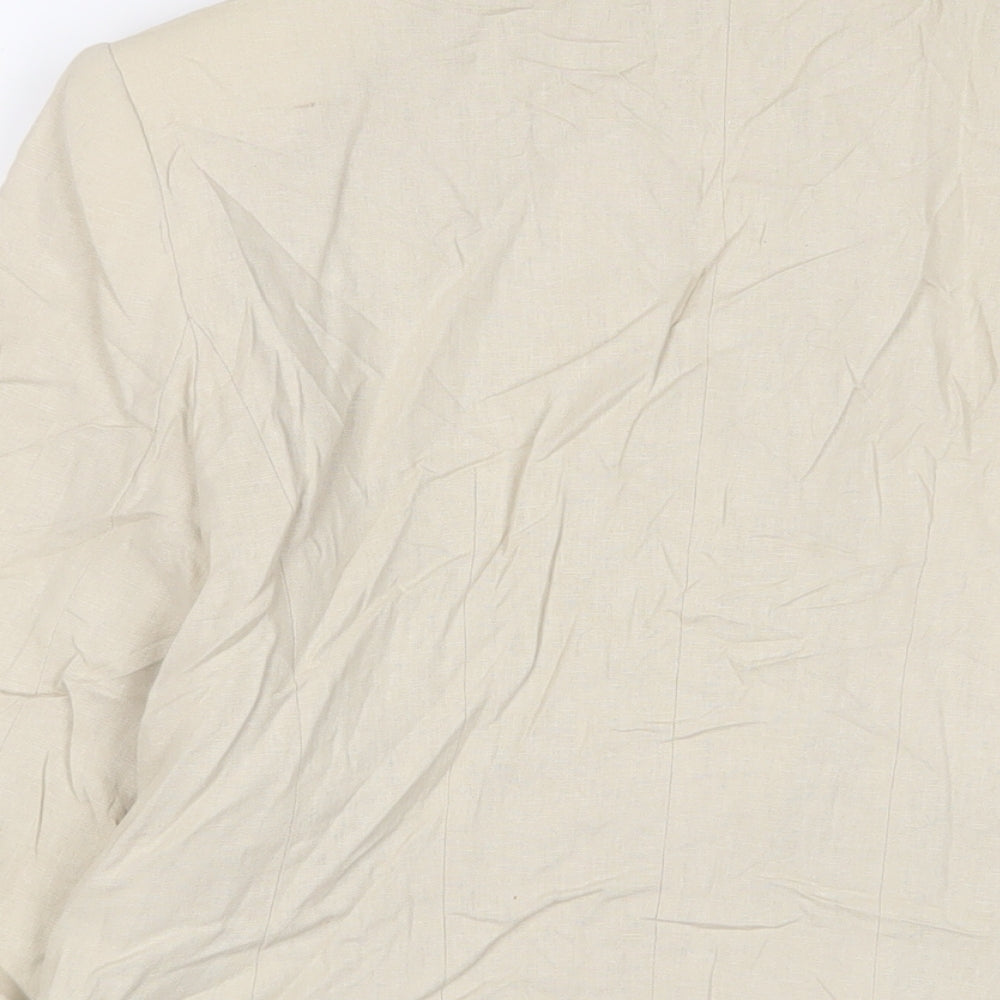 BHS Womens Beige Jacket Blazer Size 16 Button