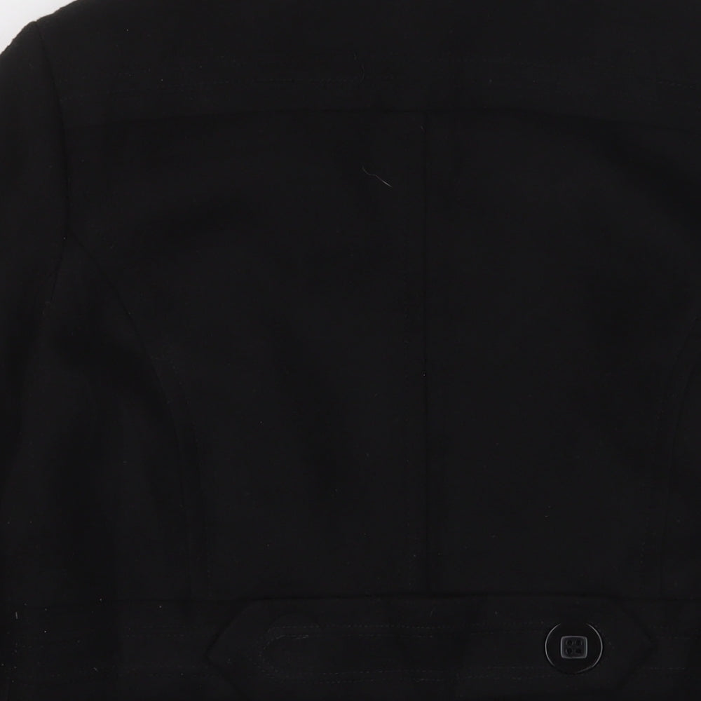 Ethel Austin Womens Black Jacket Coat Size 12 Button
