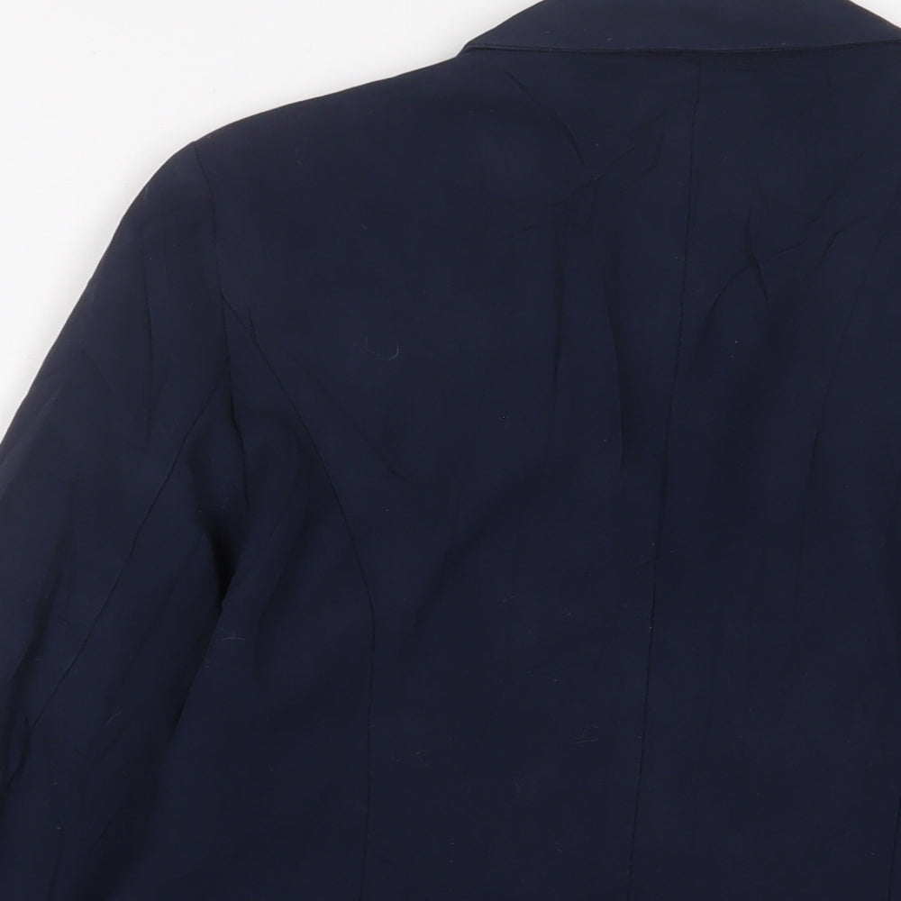 New Look Womens Blue Jacket Blazer Size 12 Button