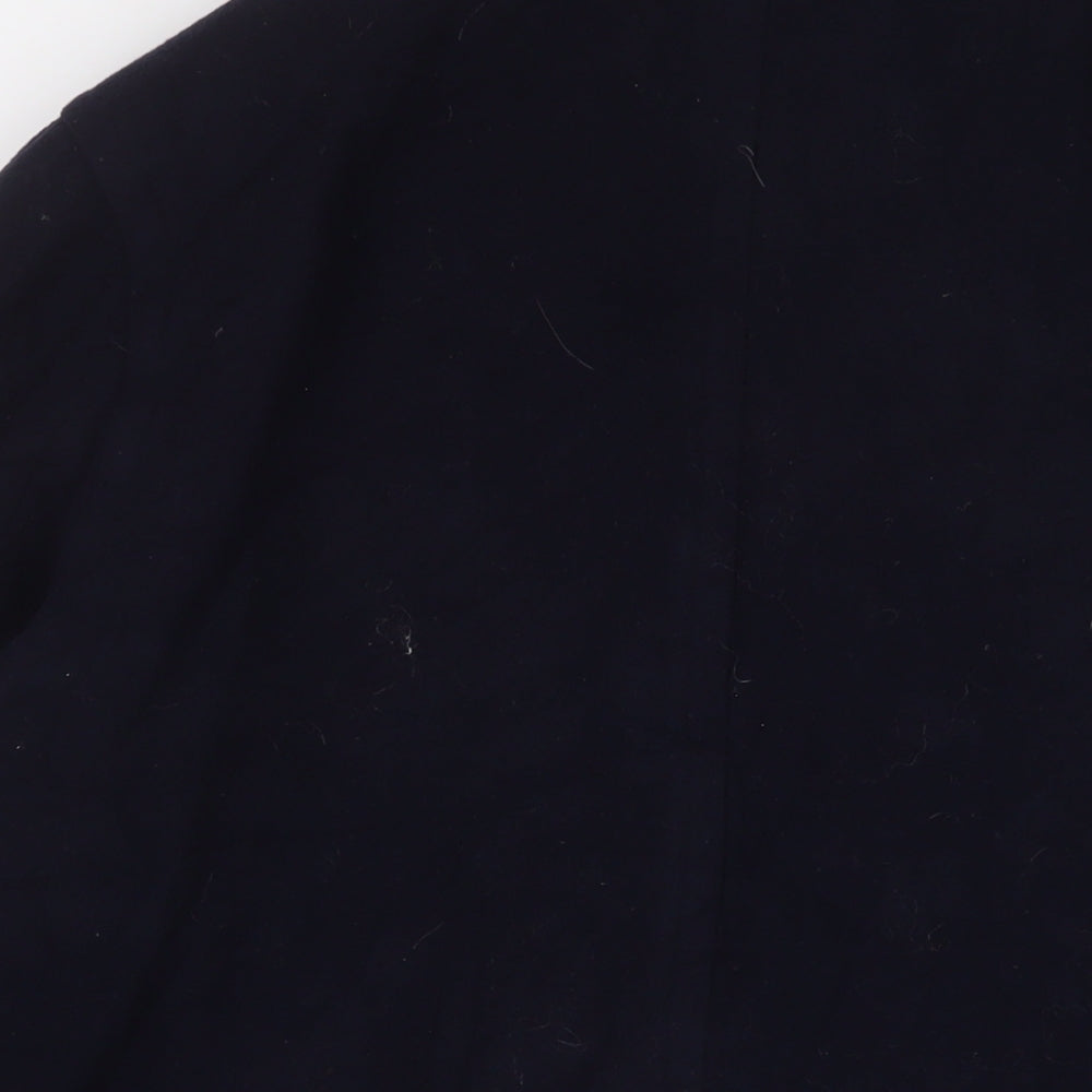 BHS Womens Blue Overcoat Coat Size 14 Button