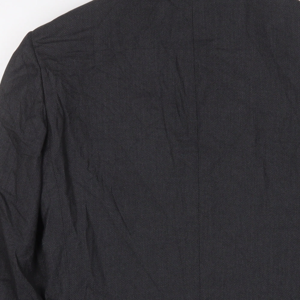 Marks & Spencer Mens Grey Polyester Jacket Suit Jacket Size 34 Regular