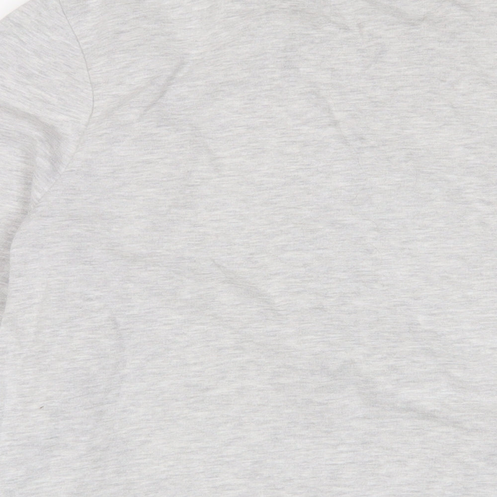River Island Mens Grey Cotton Full Zip Sweatshirt Size M - Zip Pockets