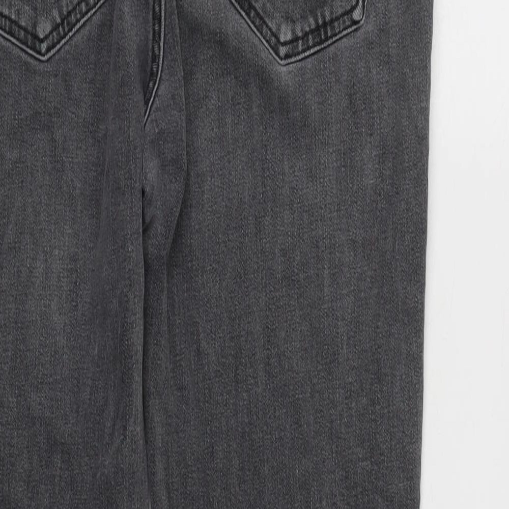 Abercrombie & Fitch Mens Grey Cotton Blend Tapered Jeans Size 30 in L28 in Regular Zip