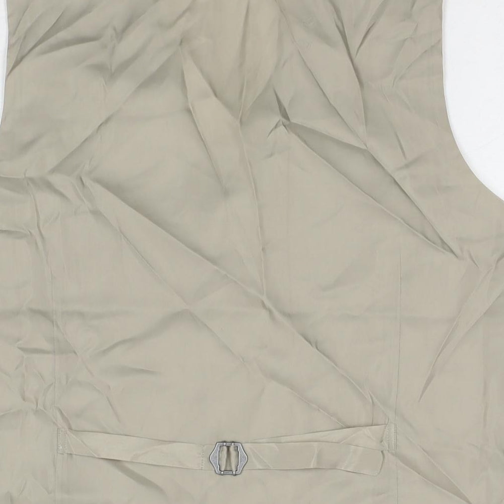 Kloth Mens Beige Polyester Jacket Suit Waistcoat Size M Regular