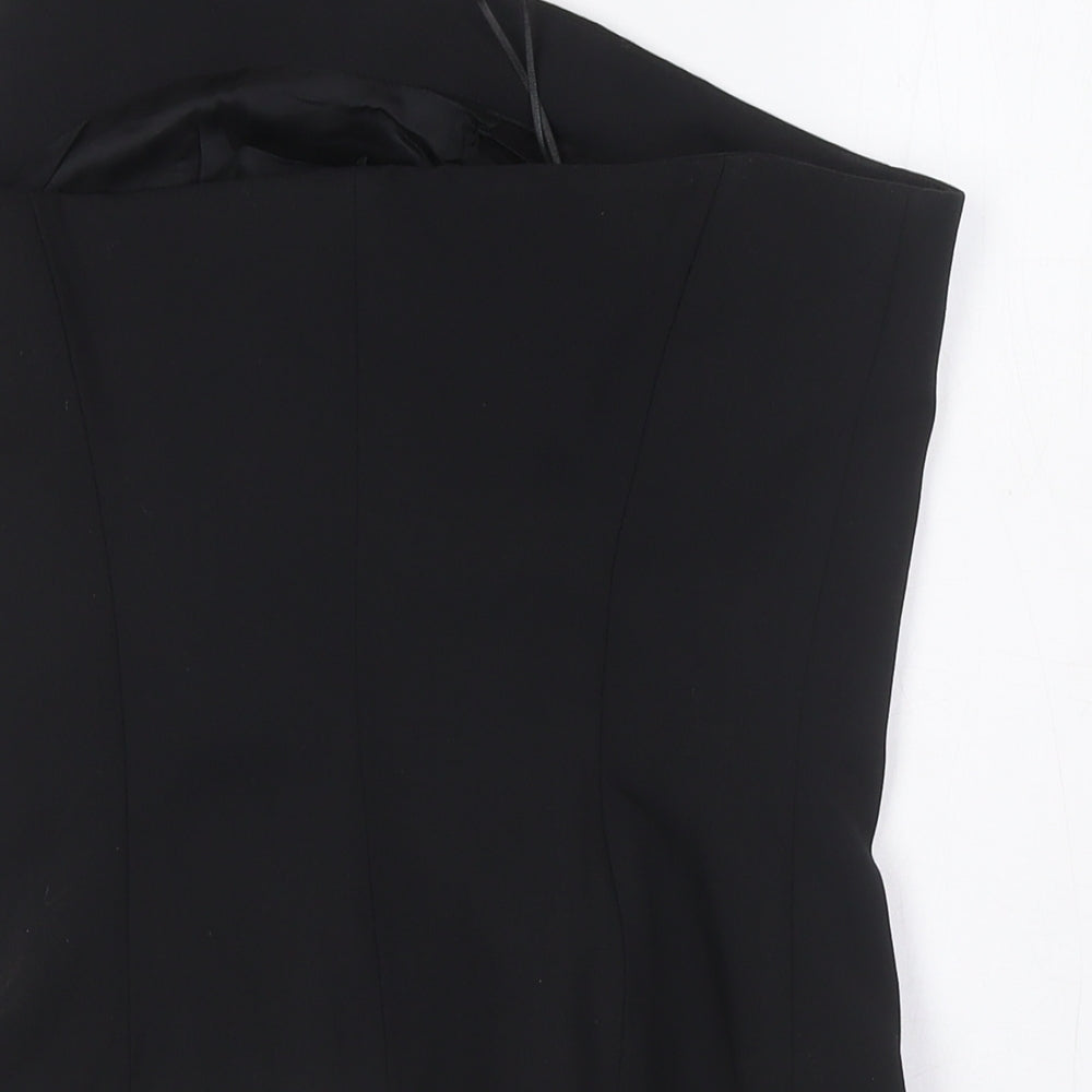 Zara Womens Black Polyester Basic Blouse Size M Off the Shoulder - Evening Wear