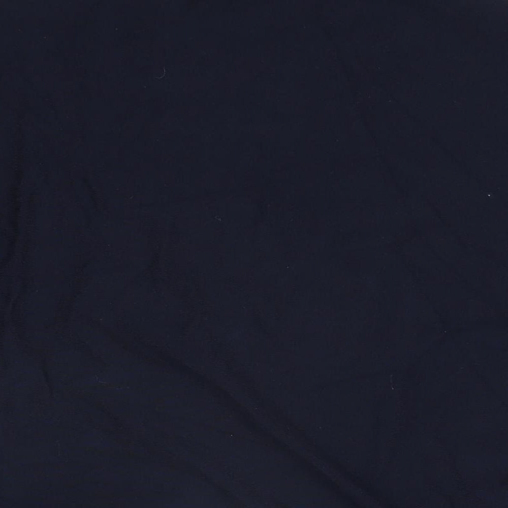 Warehouse Womens Blue Viscose Basic T-Shirt Size 10 Round Neck