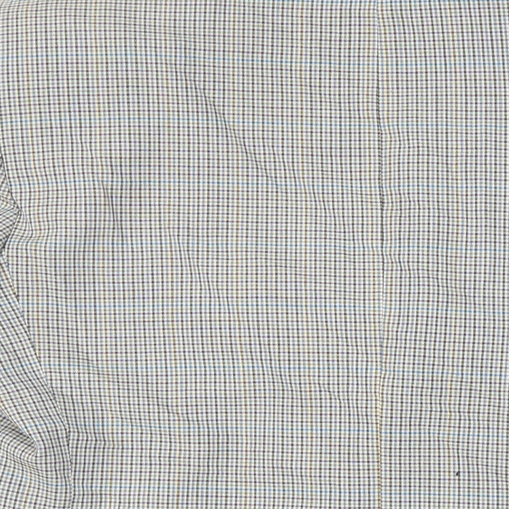 SCOTT Mens Green Plaid Polyester Jacket Suit Jacket Size 40 Regular