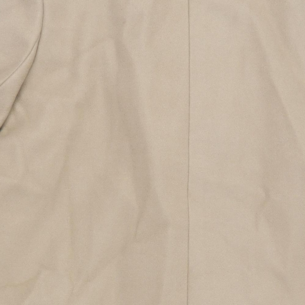 Marks & Spencer Womens Beige Overcoat Coat Size 16 Snap