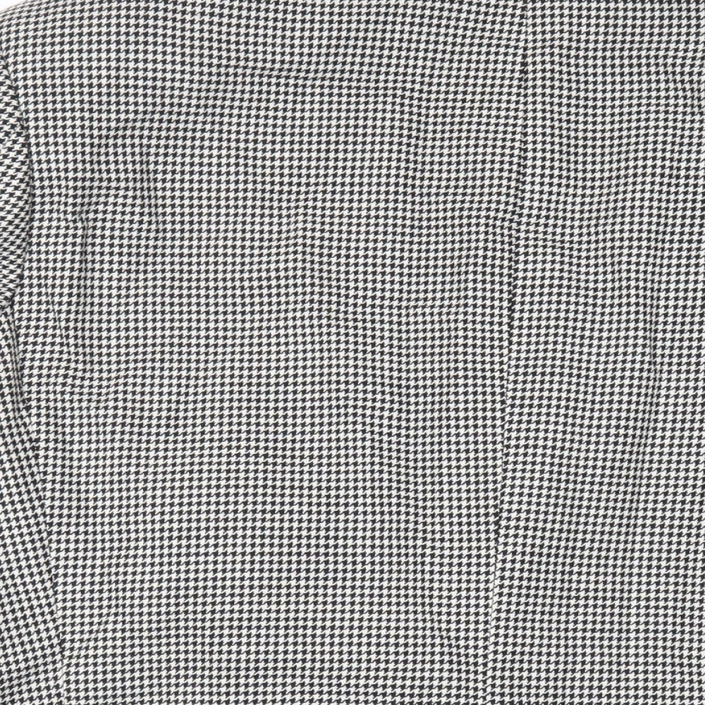 Marks & Spencer Mens Black Geometric Wool Jacket Blazer Size 42 Regular