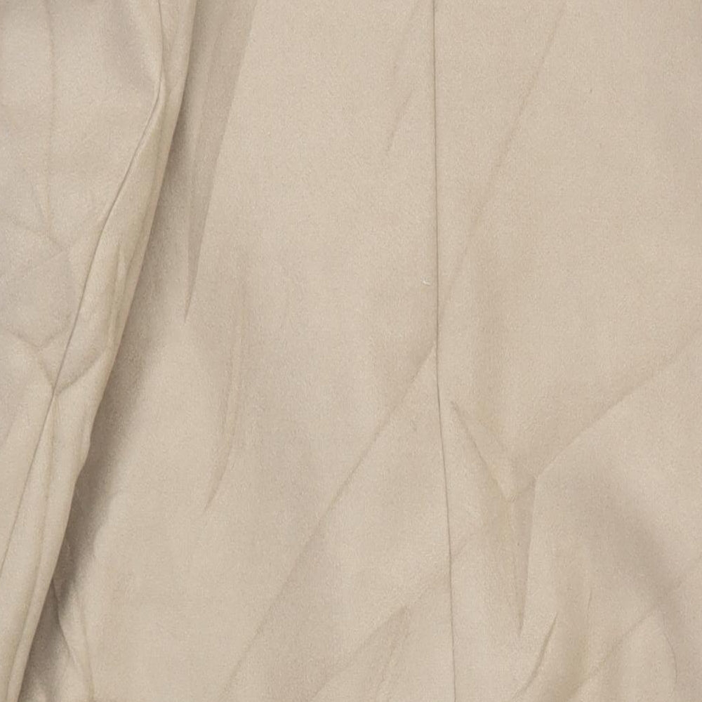 Marks & Spencer Womens Beige Overcoat Coat Size 14 Snap