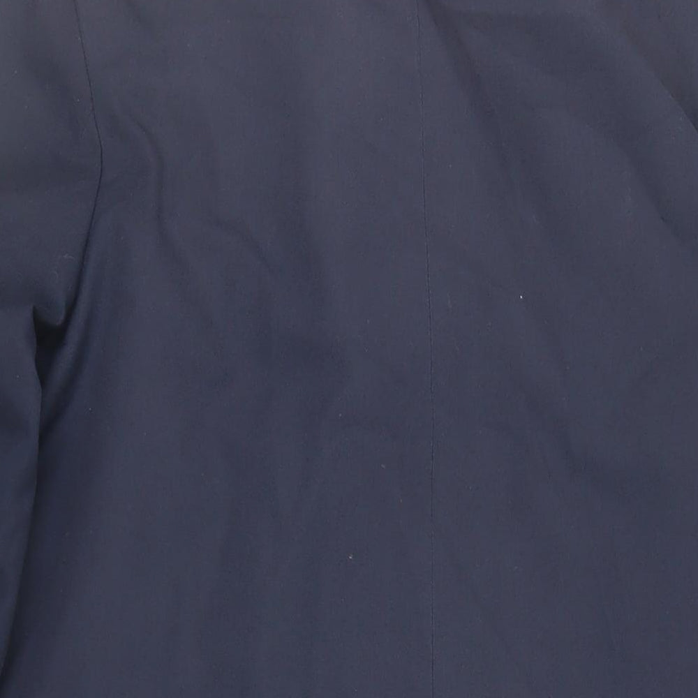 Hornes Mens Blue Overcoat Coat Size S Button