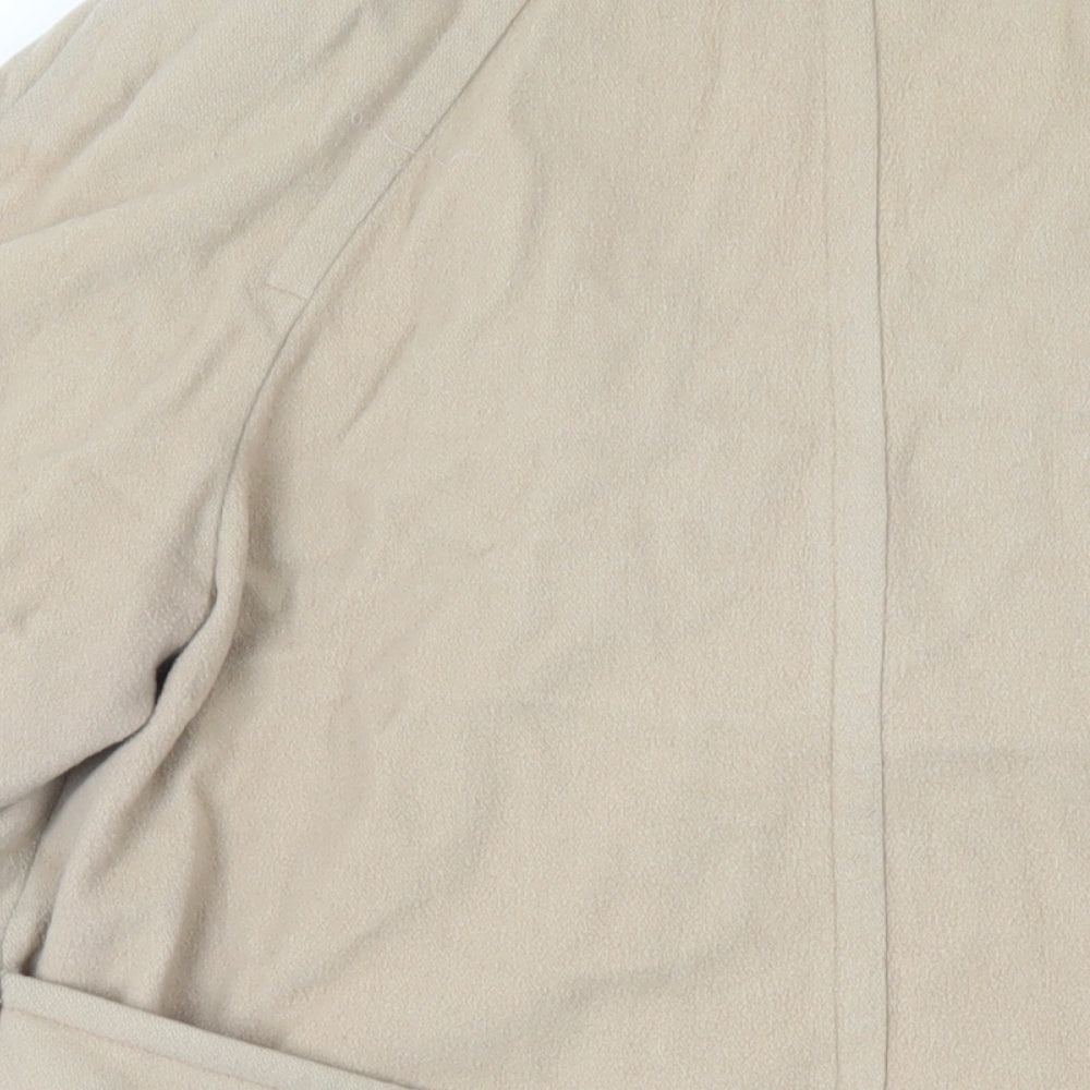 St Michael Womens Beige Pea Coat Coat Size 14 Button